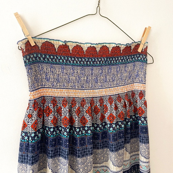 GAP Strapless Bandeau Maxi Dress - Southwestern Print - Picture 1 of 6